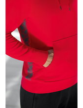Erima Hooded Sweatshirt Essential Team Hooded Sweat (soft cotton, ribbed cuffs) red/grey Men